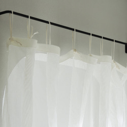 自然素材  カーテン kami 縞（レース）和紙100％ 目隠し 間仕切り ナチュラル シンプル 11枚目の画像