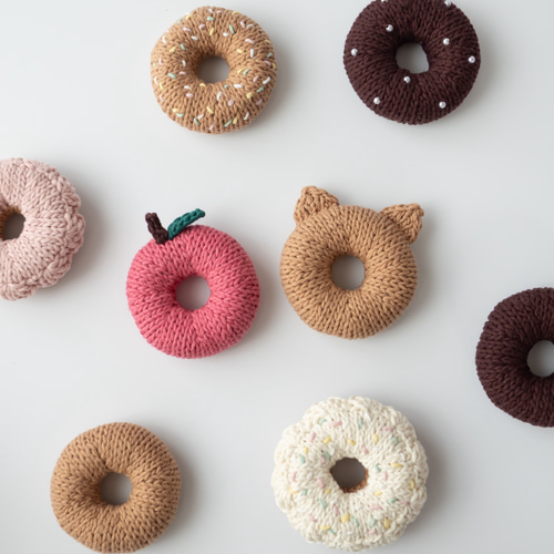 美味しそうなドーナツのあみぐるみ 好きな色が選べる 組み合わせ自由
