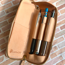 ペンケース（S）】 エクセラファスナー 筆箱 本革 イタリアンレザー