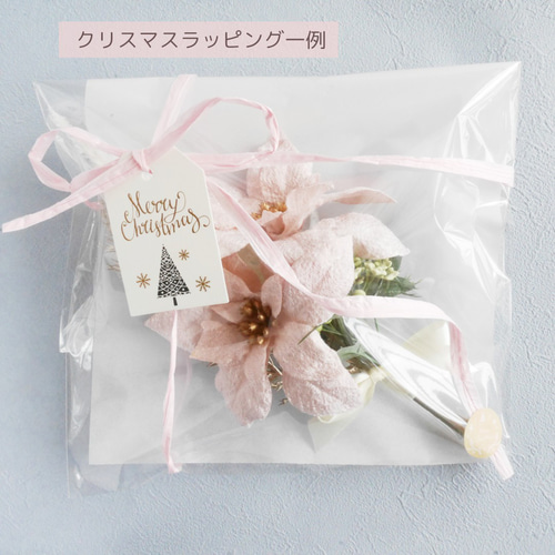 ベルベットポインセチアのクリスマスミニブーケ❀アーティフィシャル