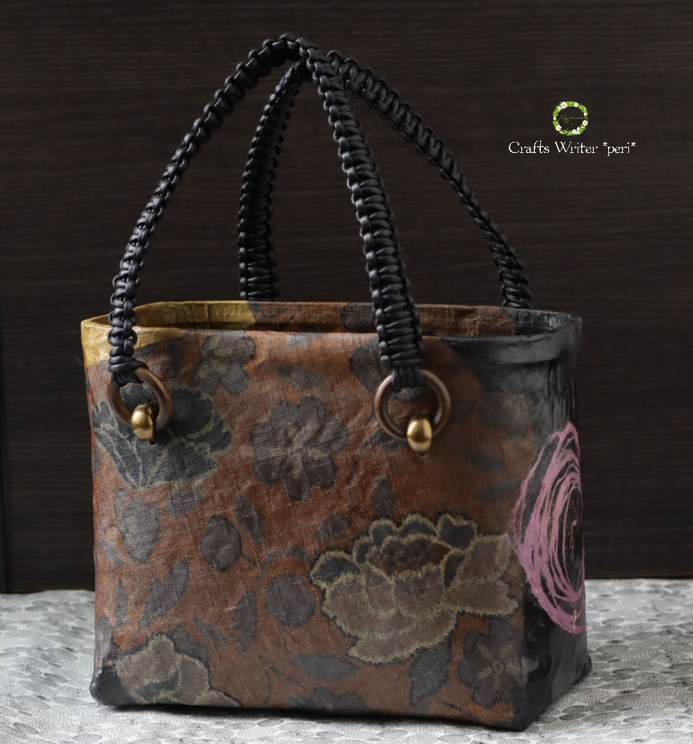 ☆新作☆一閑張りバッグ＊シックな大人色☆