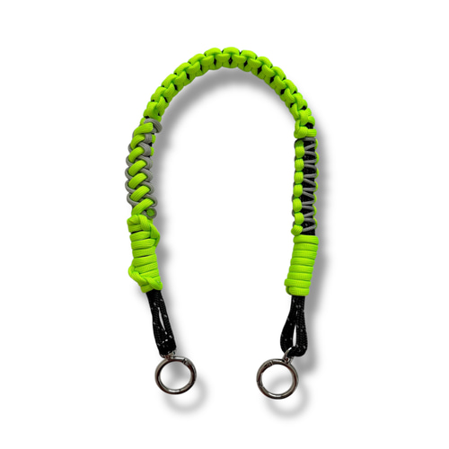 3005】パラコード エコバッグストラップ ショルダー ネオングリーン
