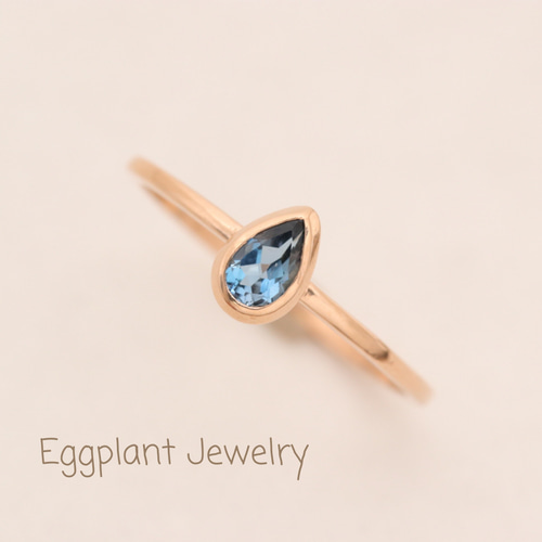 K18PG/1点物】アクアマリンリング 指輪・リング EggPlant 通販