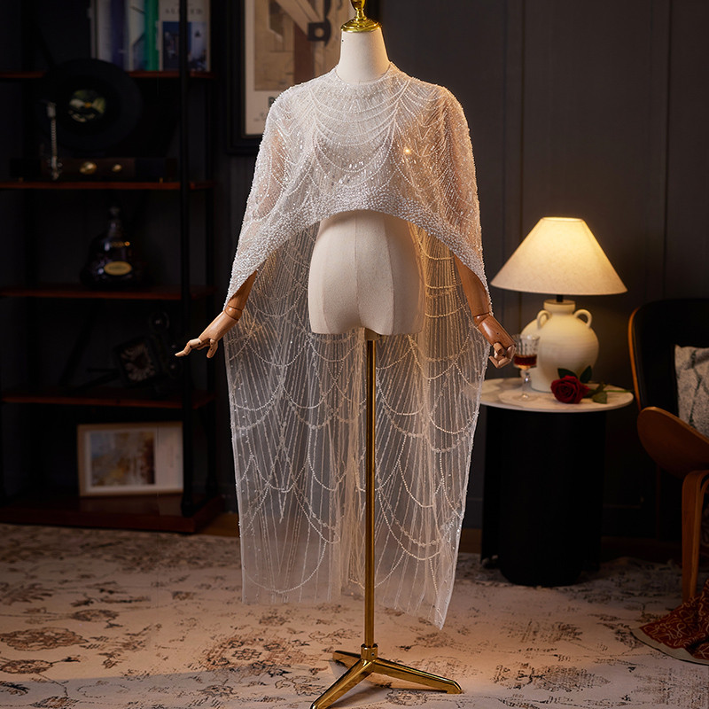 ケープ トレーン 裾引き キラキラ DIY 肩飾り アクセサリー 花嫁/ウェディングドレス グドレス DTY271