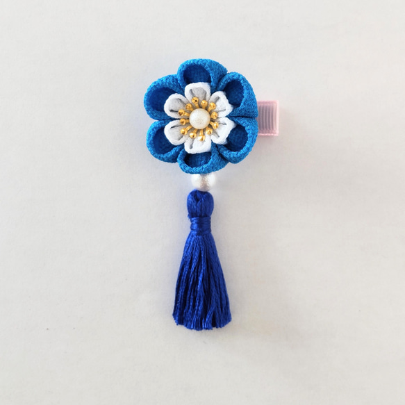 つまみ細工 髪飾り タッセル②＊ひな祭り.七五三.初節句.和装/着物/ベビークリップ 10枚目の画像