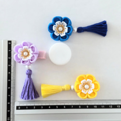 つまみ細工 髪飾り タッセル②＊ひな祭り.七五三.初節句.和装/着物/ベビークリップ 2枚目の画像