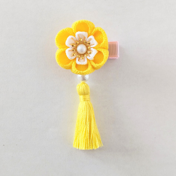 つまみ細工 髪飾り タッセル②＊ひな祭り.七五三.初節句.和装/着物/ベビークリップ 6枚目の画像