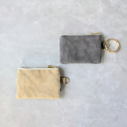 手のひらサイズ　カラビナを付けてチャームにも✦　モロッカンモチーフのミニポーチ　sサイズ 8枚目の画像