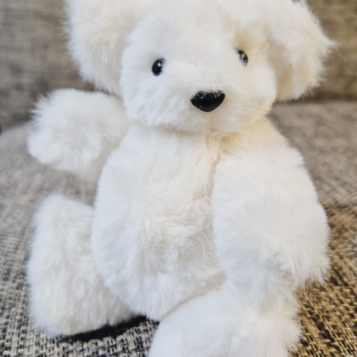ぽんぽこお腹のシロクマちゃんぬいぐるみ(ホワイトテディベア