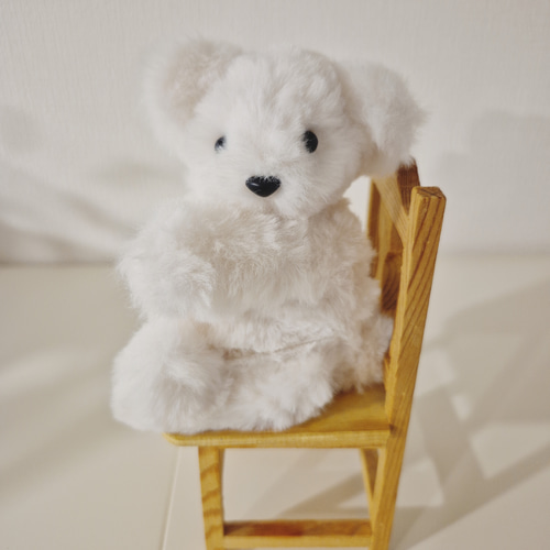 ぽんぽこお腹のシロクマちゃんぬいぐるみ(ホワイトテディベア