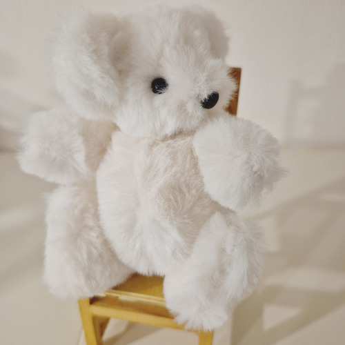 ぽんぽこお腹のシロクマちゃんぬいぐるみ(ホワイトテディベア