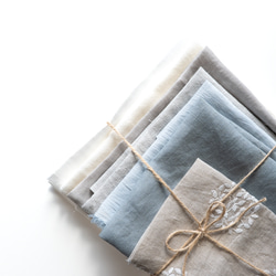 【creema限定】日本のリネン/大きなはぎれセット300ｇ以上　送料無料 2枚目の画像