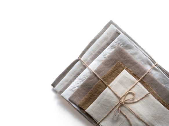 【creema限定】日本のリネン/大きなはぎれセット300ｇ以上　送料無料 2枚目の画像