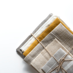 【creema限定】日本のリネン/大きなはぎれセット300ｇ以上　送料無料 2枚目の画像