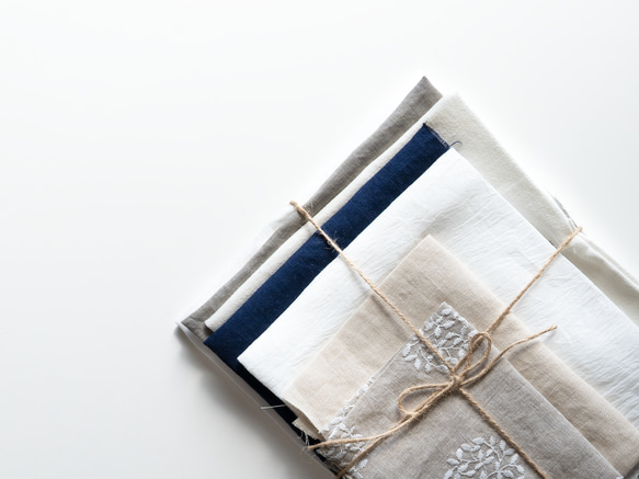 【creema限定】日本のリネン/大きなはぎれセット300ｇ以上　送料無料 2枚目の画像