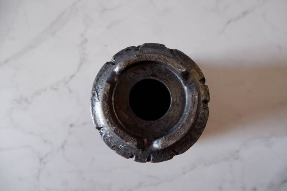 4号鉄砂黒鉢266　塊根植物　アガベ　多肉植物　盆栽　植木鉢　作家鉢　鉢皿　沖縄 7枚目の画像