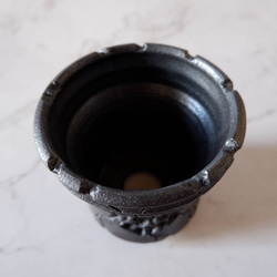 4号鉄砂黒鉢266　塊根植物　アガベ　多肉植物　盆栽　植木鉢　作家鉢　鉢皿　沖縄 4枚目の画像