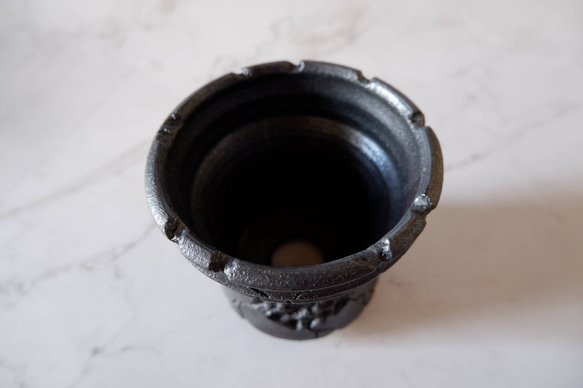 4号鉄砂黒鉢266　塊根植物　アガベ　多肉植物　盆栽　植木鉢　作家鉢　鉢皿　沖縄 4枚目の画像