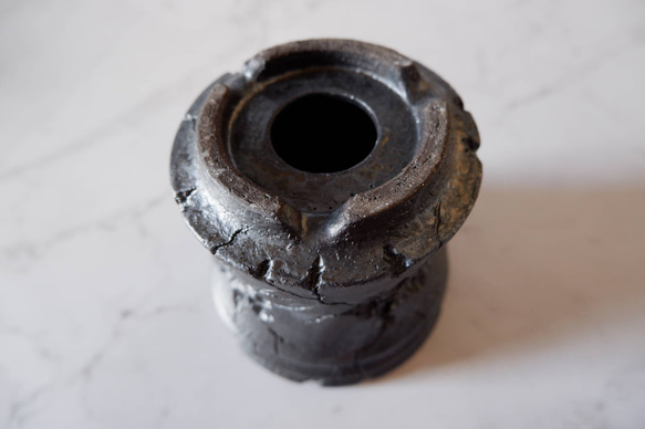 4号鉄砂黒鉢266　塊根植物　アガベ　多肉植物　盆栽　植木鉢　作家鉢　鉢皿　沖縄 6枚目の画像