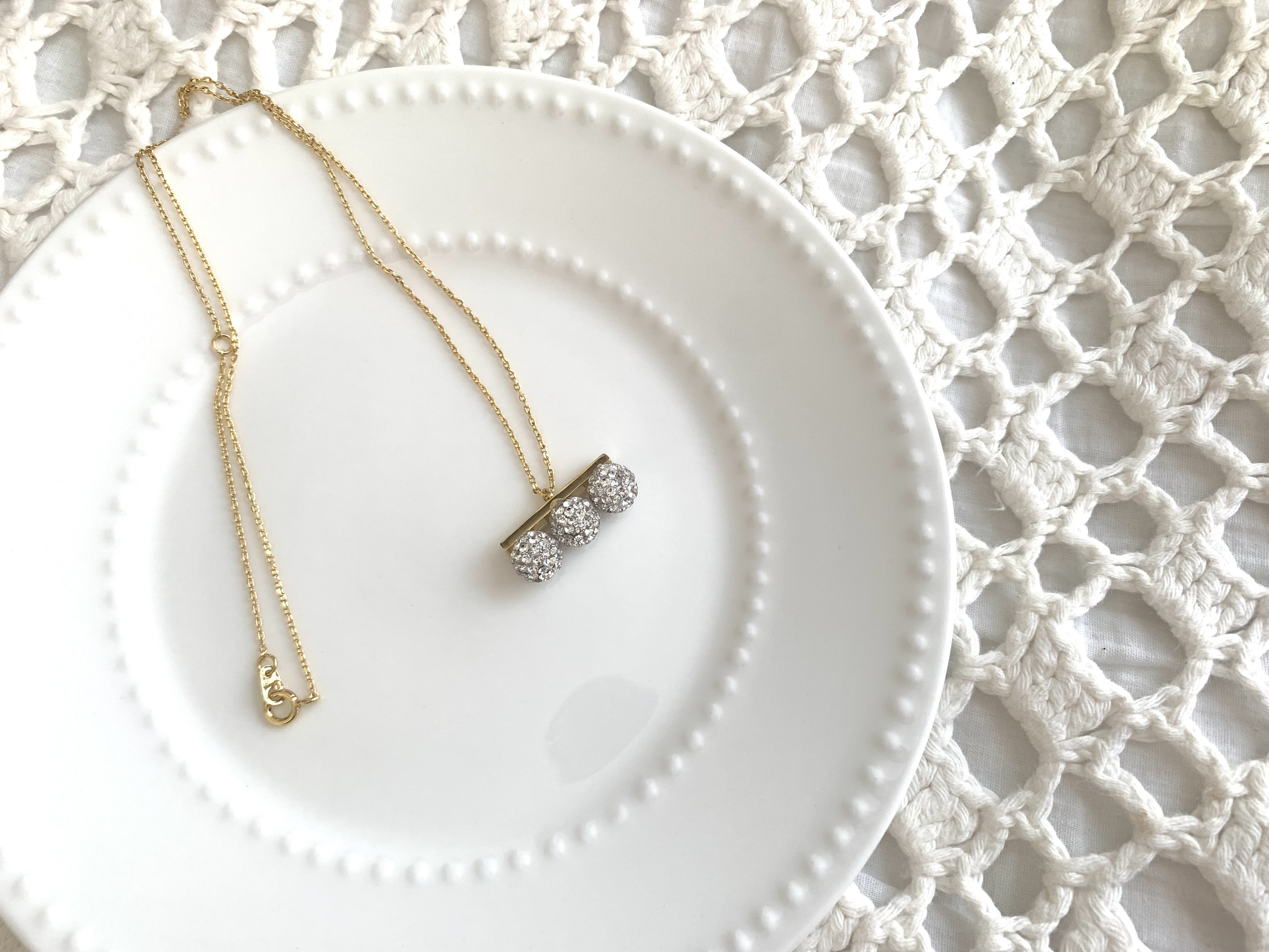 エレガントキュービックバー ネックレス