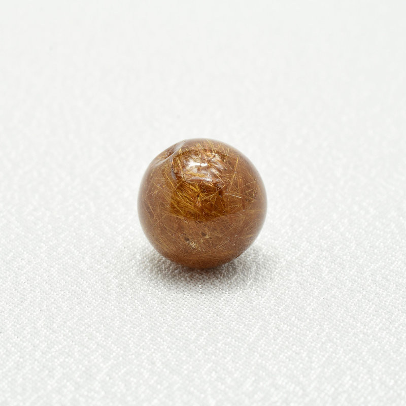 キャラメルカラーのルチルがびっしり！ コッパールチルクォーツ 約12ミリ【Cpr54 3g】 一点物 1粒売り　京海堂 4,510円