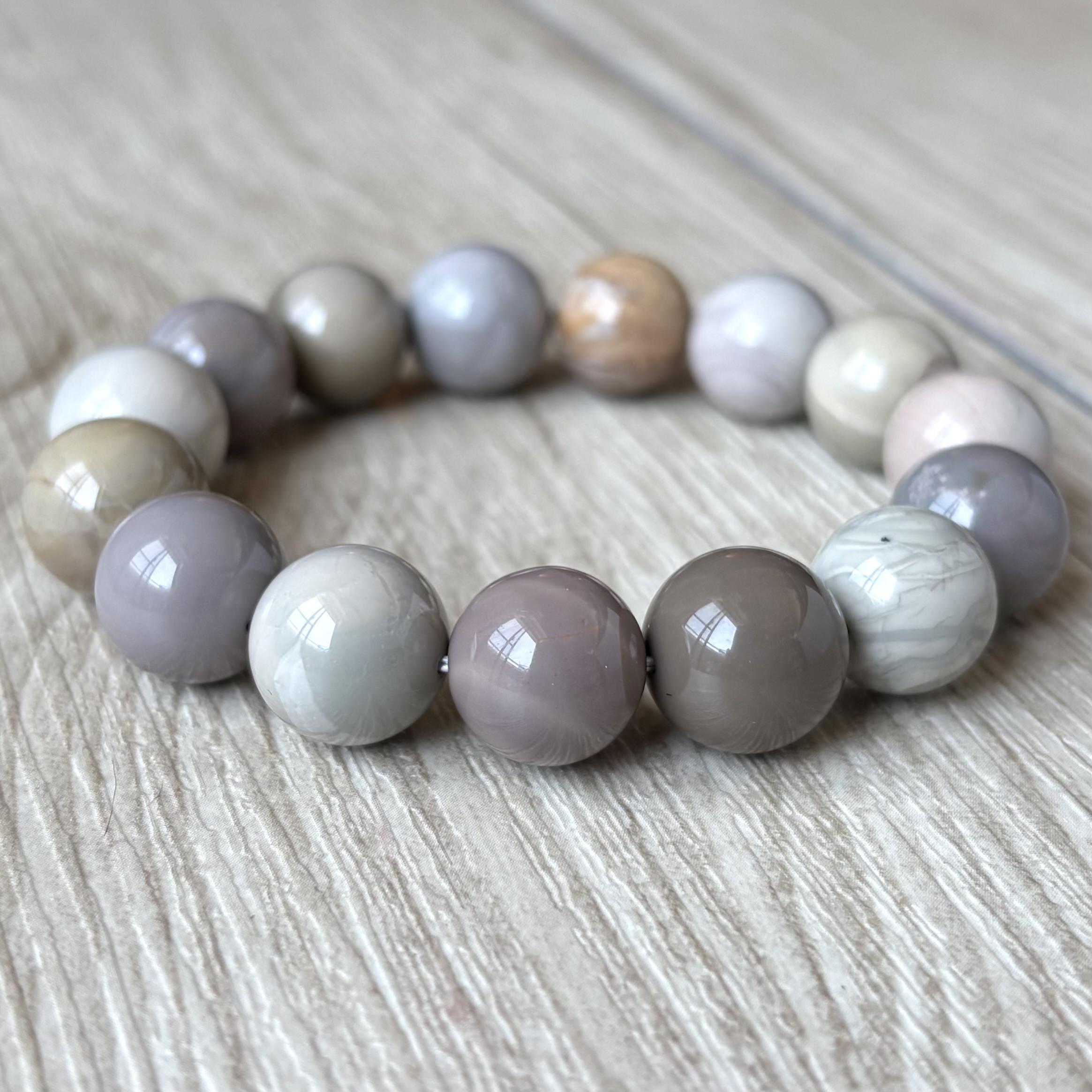 悠久の風景を映すブレスレット/アラシャンゴビアゲート/パワー 天然石 ストーン ブレスレット