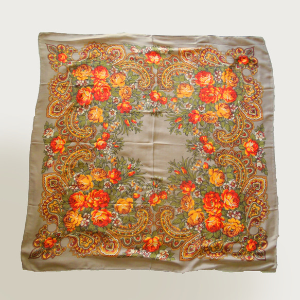 【お取り寄せ】フラワースカーフ 1枚目の画像