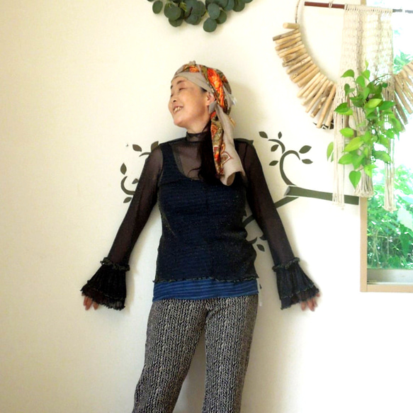 【お取り寄せ】フラワースカーフ 6枚目の画像