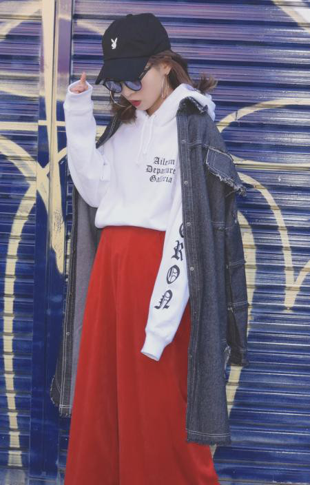 (全4色)"ADG" OE LOGO BIG HOODIE　フーディー　4色　きれいめ