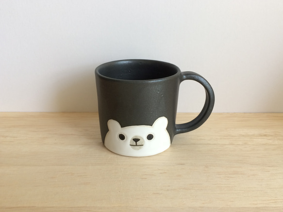 シロクマのマグ（黒ｃ） 1枚目の画像