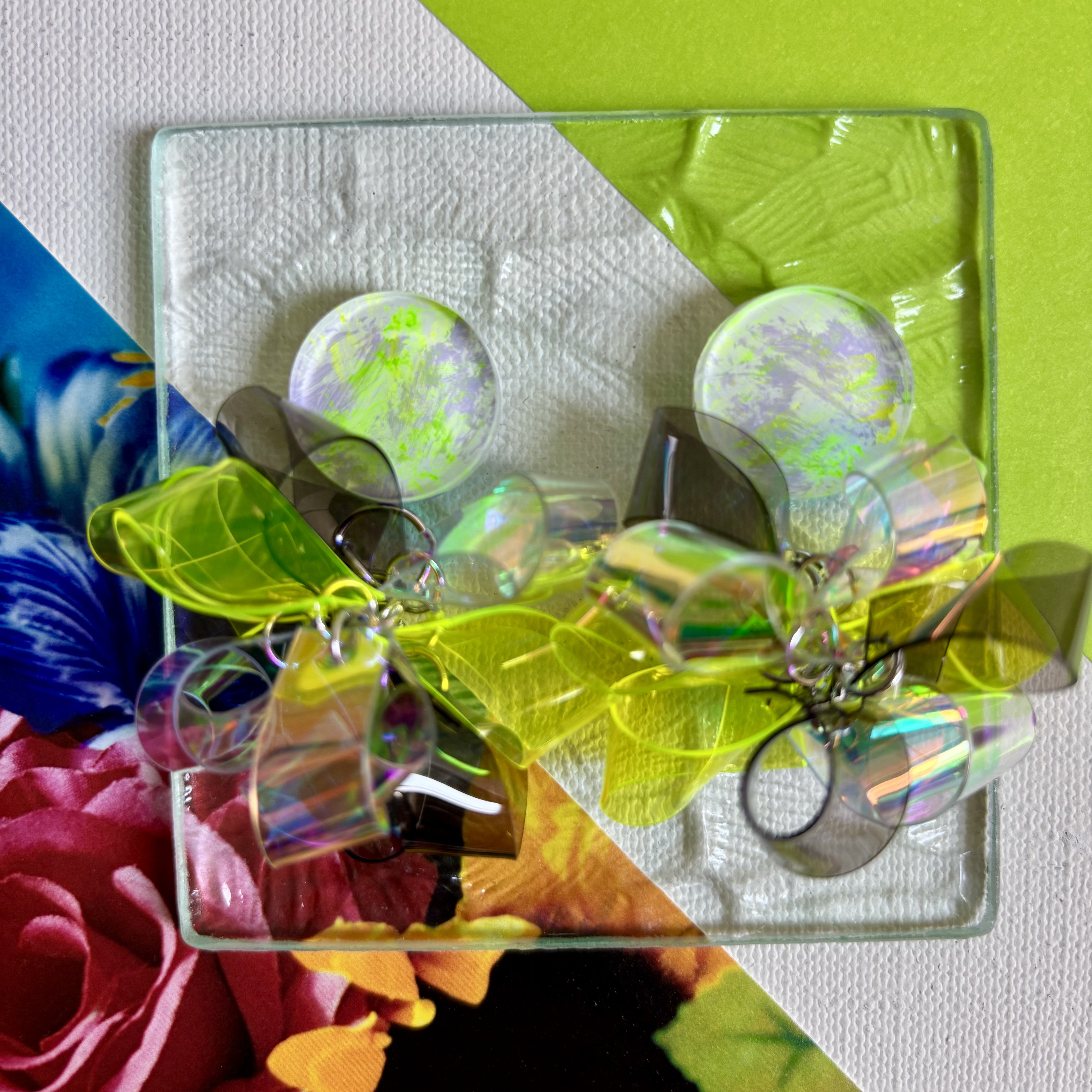 summer party yellow set/2wayピアスorイヤリング