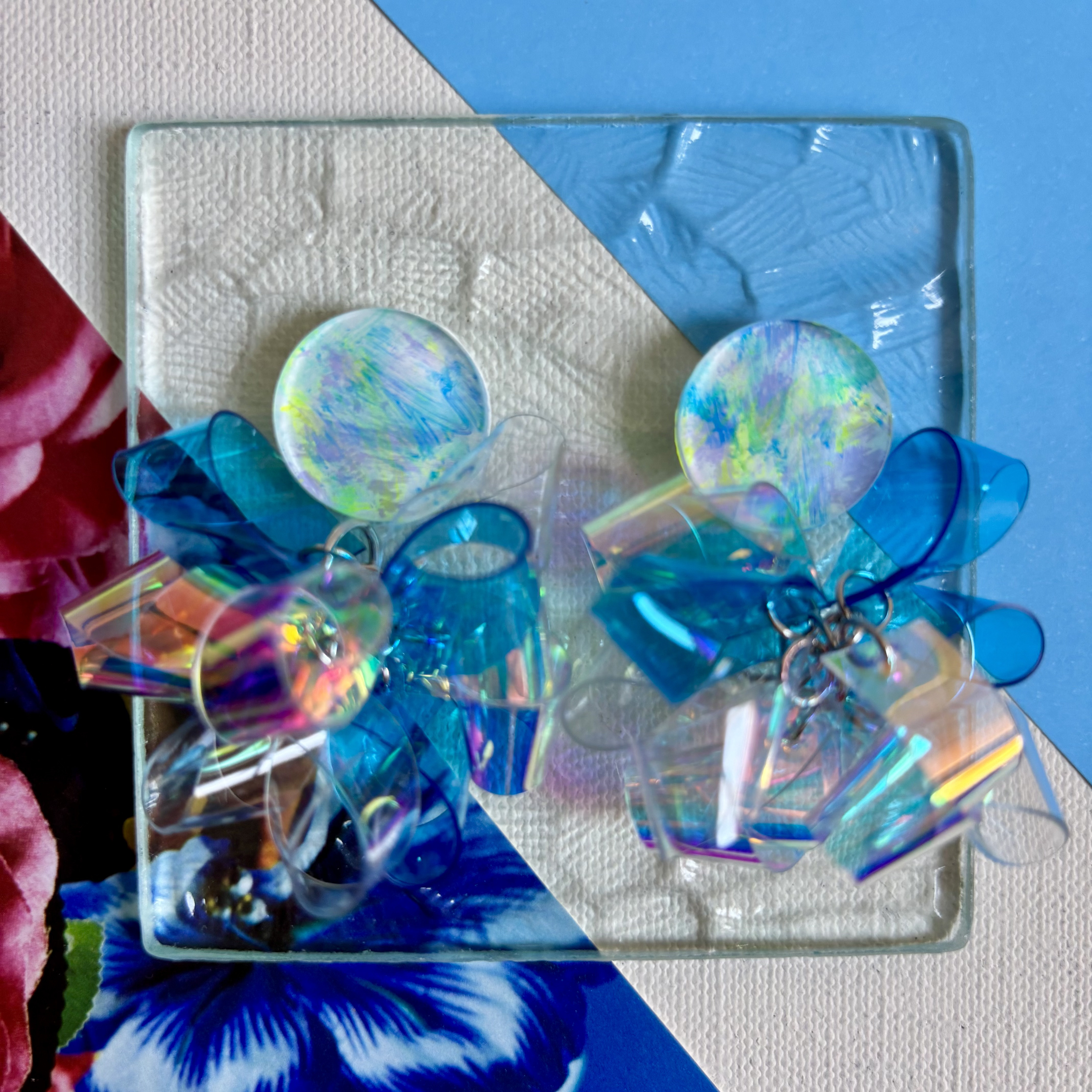 summer party Blue set/2wayピアスorイヤリング