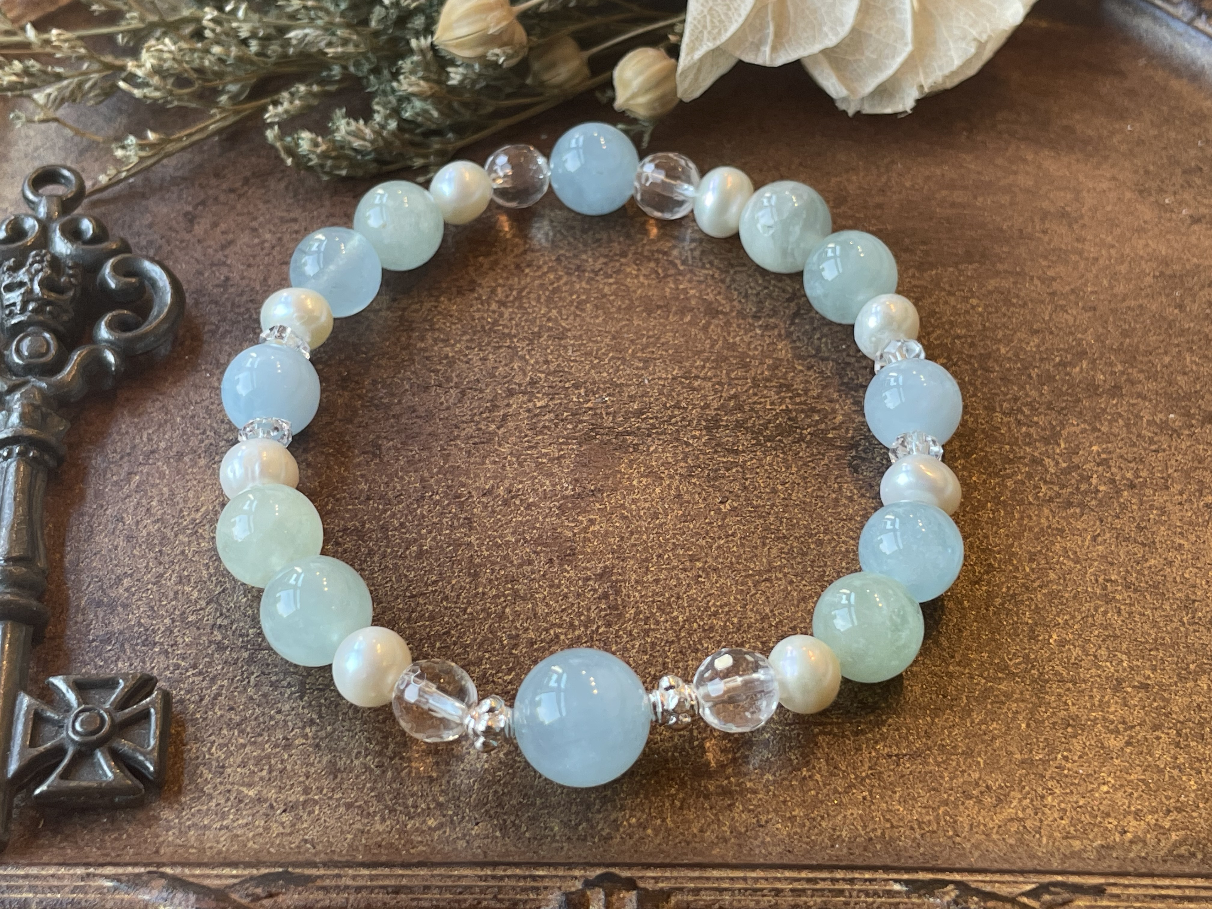 ＊素直になる＊アクアマリンと淡水パール＊