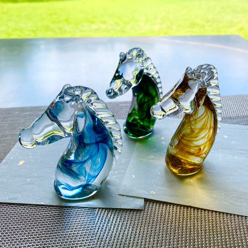 手作りガラスの馬 2026 干支の置物 その他置物 ガラス日和 通販