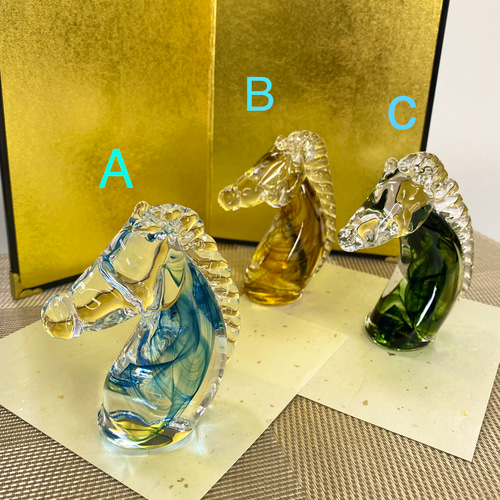 手作りガラスの馬 2026 干支の置物 その他置物 ガラス日和 通販