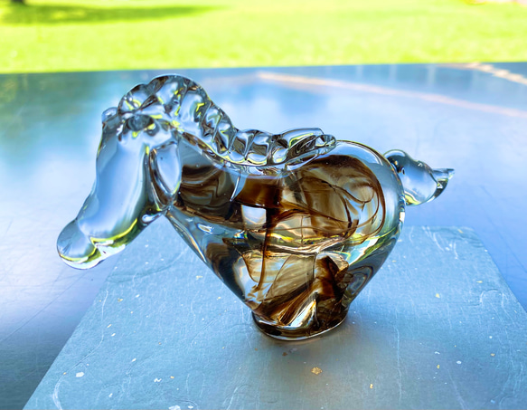 手作りガラスの馬　2026 干支の置物 4枚目の画像