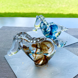 手作りガラスの馬　2026 干支の置物 1枚目の画像