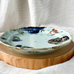 チコロット❤️取り皿❤️すべて手描き❤️染付け❤️普段使いに丁度いい❤️plate❤️童話❤️さるかに合戦❤️中皿 7枚目の画像