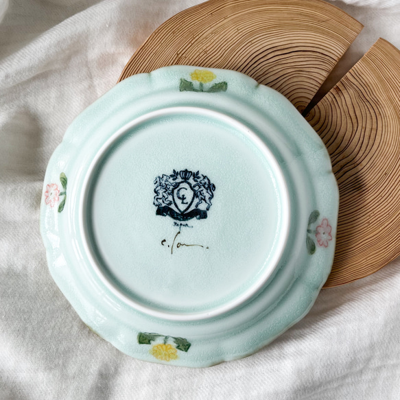 チコロット❤️取り皿❤️すべて手描き❤️染付け❤️普段使いに丁度いい❤️plate❤️童話❤️さるかに合戦❤️中皿 9枚目の画像