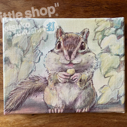 オリジナルポスター『リスと葡萄』（出力・数量限定複製） 絵画