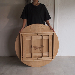 ちゃぶ台ケヤキ105丸折りたたみ脚日本製 ローテーブル・リビング