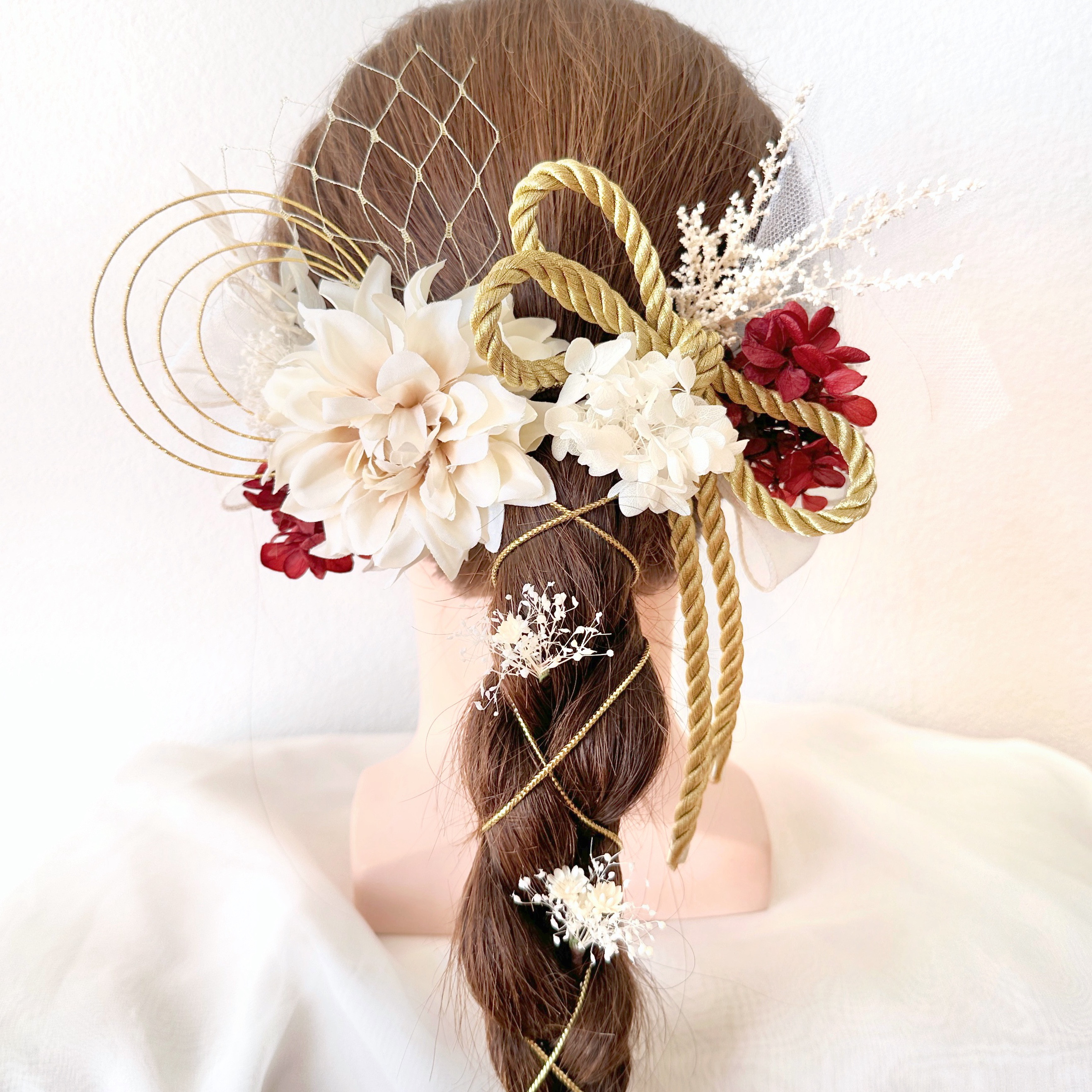 成人式　髪飾り【金箔付き】和装　振袖　結婚式　卒業式