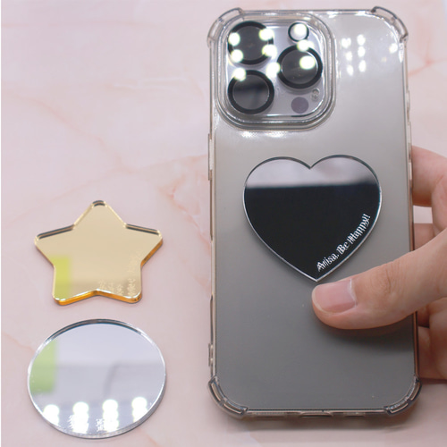 スマホ ミラーアクリルステッカー 1個 スマホや小物に貼って楽しめる