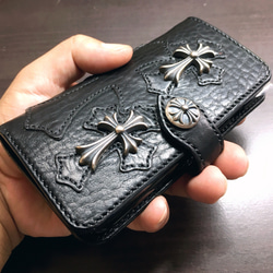 本革 レザーパッチ クロス xyzオリジナル 小 ワッペン