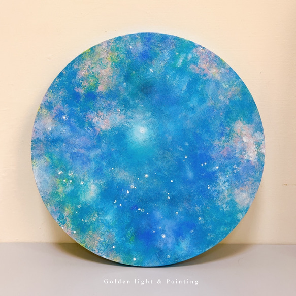 抽象油彩画 手のシルエット星の光 アールデコ | 抽象画：小さな星の光 絵画 金色畫境之光 通販 19834967