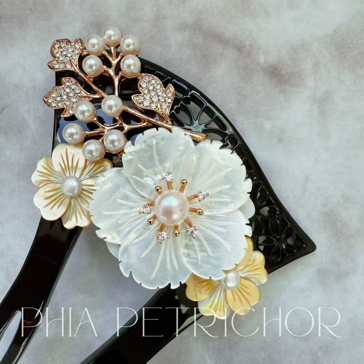 簪 和 K24GP 桜 かんざし バチ型 パール 簪 着物 髪飾り 留袖 着物 成人式 結婚式 卒業式