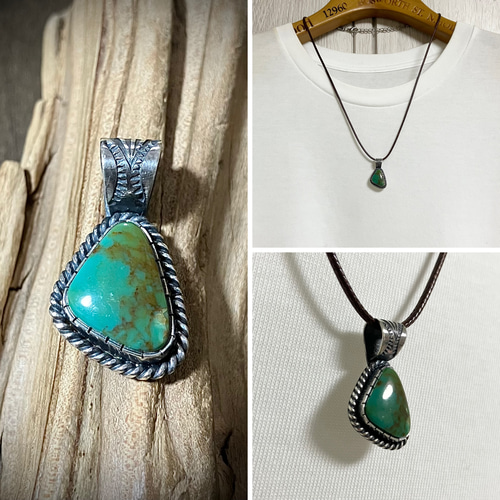 ロイストン ターコイズ トルコ石 シルバー ネックレス ペンダント