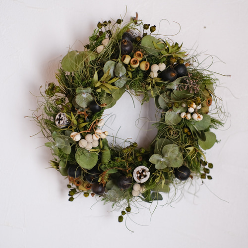 秋が深まる森】ドライフラワーリース リース 花 と 山 通販 19835766