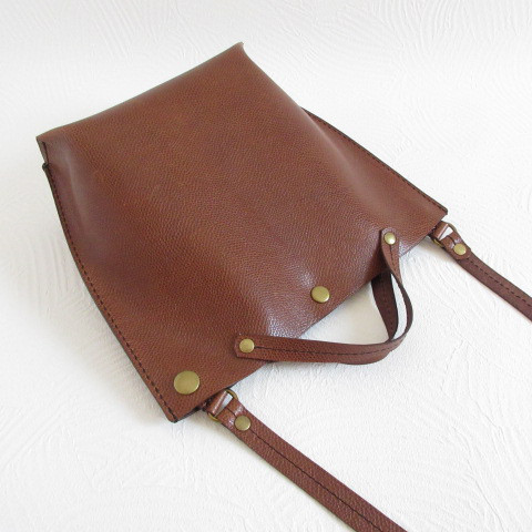 サックっと持てる♪《牛革》２WAYショルダーバッグ・ビンテージブラウン・0119