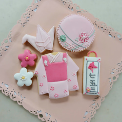 『Creema限定新作』七五三のアイシングクッキー※名入れ可能※白砂糖不使用※身体に優しいアイシング※お色変可能 4枚目の画像